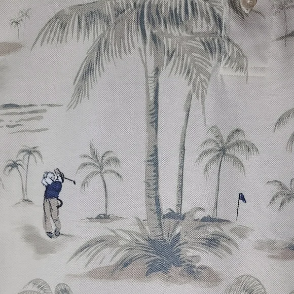 Big Dogs Golfer Print Polo Shirt - Cream - Picture 4 of 8